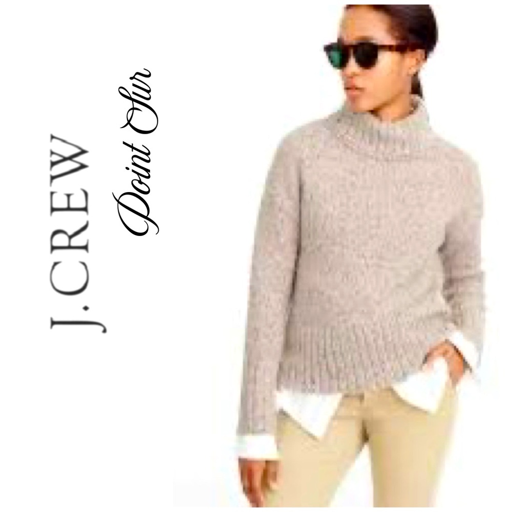 J.Crew Point Sur Chunky Marled Turtleneck Sweater, S